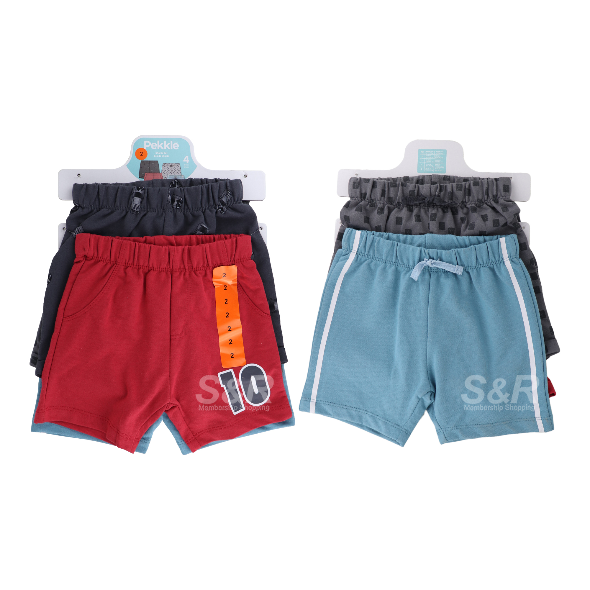 Pekkle Boys Assorted Shorts 4 pcs set
